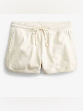 J. Crew University Terry Drawstring Shorts in Cream Size XL